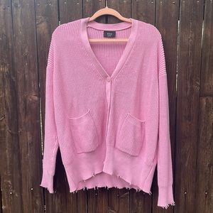 VICI Pink Button Down Cardigan Sweater
